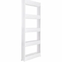 Simplify 5-Tier Slim Slide-Out White Storage Cart