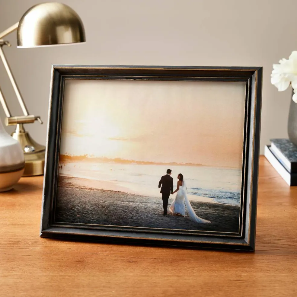 Simply Essentials™ Distressed Black Wood Frame by Studio Décor®