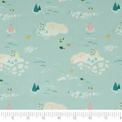 SINGER Christmas Clouds Cotton Print Fabric