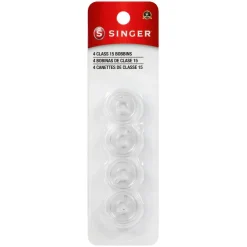 SINGER® Class 15 Transparent Bobbins, 4ct.