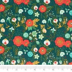 SINGER Nordic Floral Print Cotton Fabric