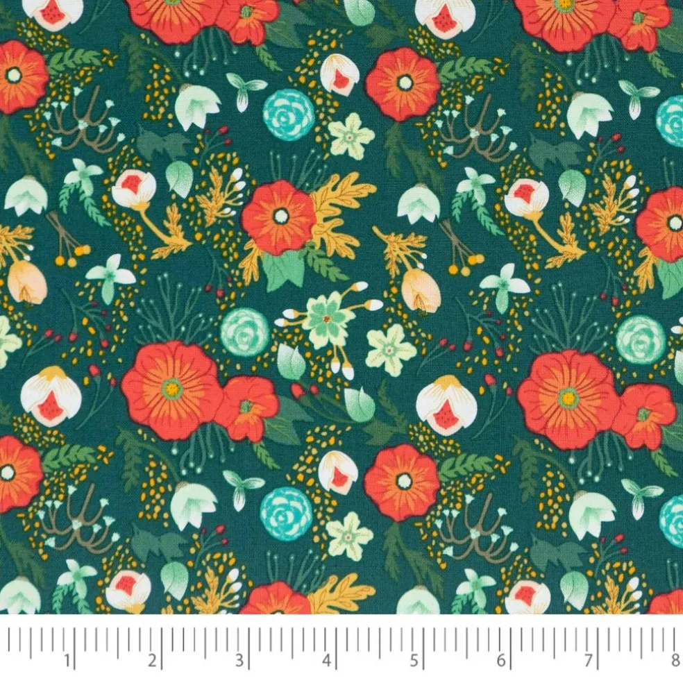 SINGER Nordic Floral Print Cotton Fabric