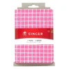 SINGER Pink Plaid Print Cotton Fabric