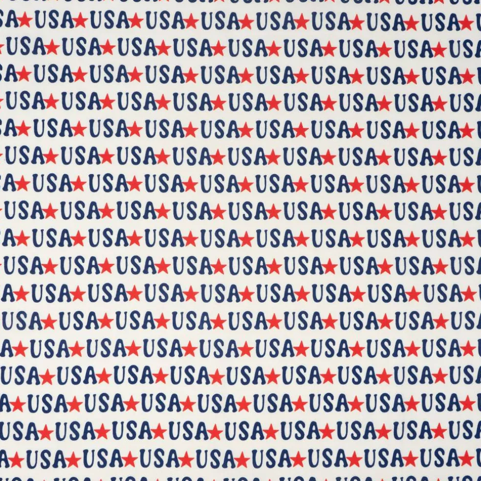 SINGER Starred USA Print Ringspun Cotton Fabric