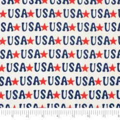 SINGER Starred USA Print Ringspun Cotton Fabric