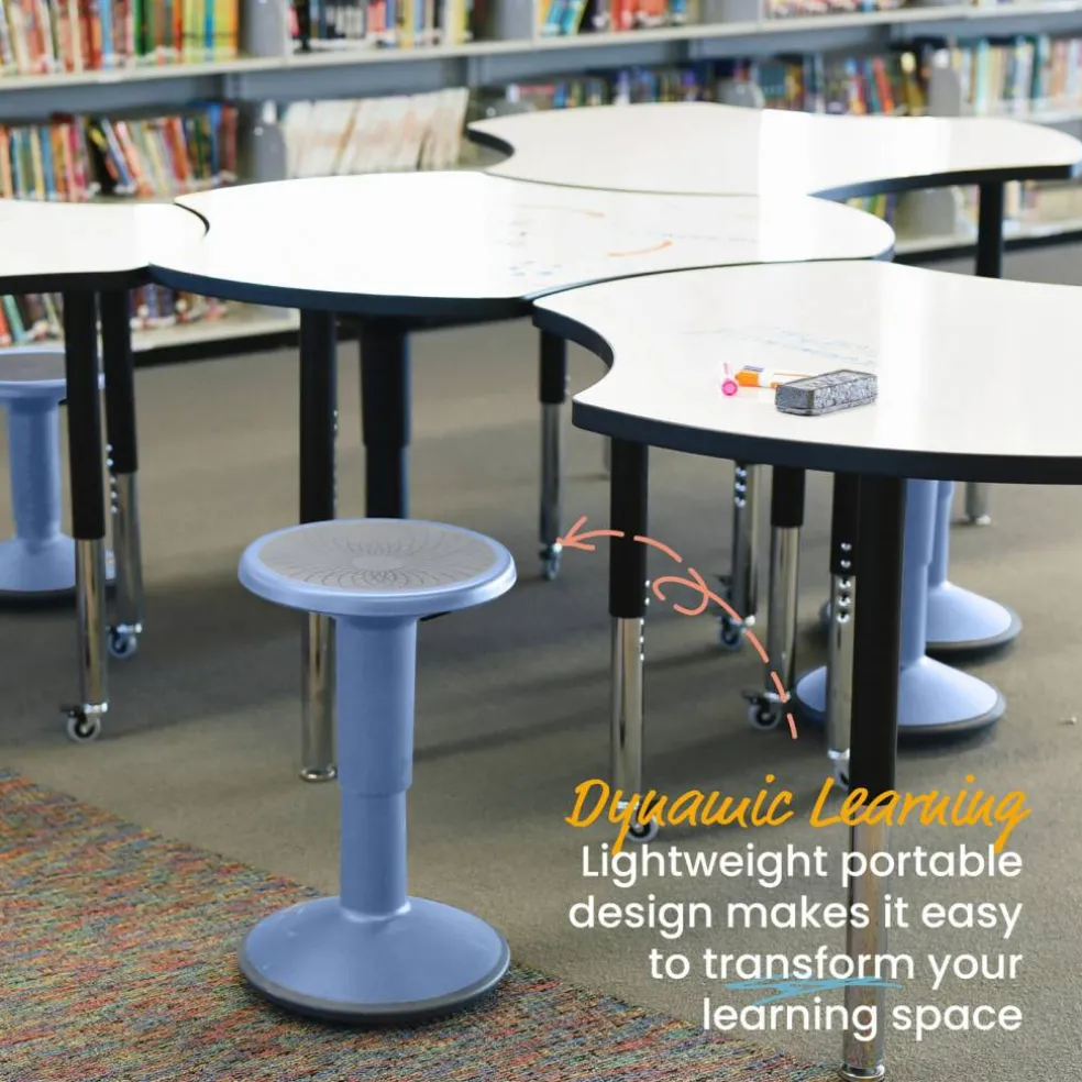 SitWell Adjustable Height Wobble Stool, Active Flexible Seating Chair
