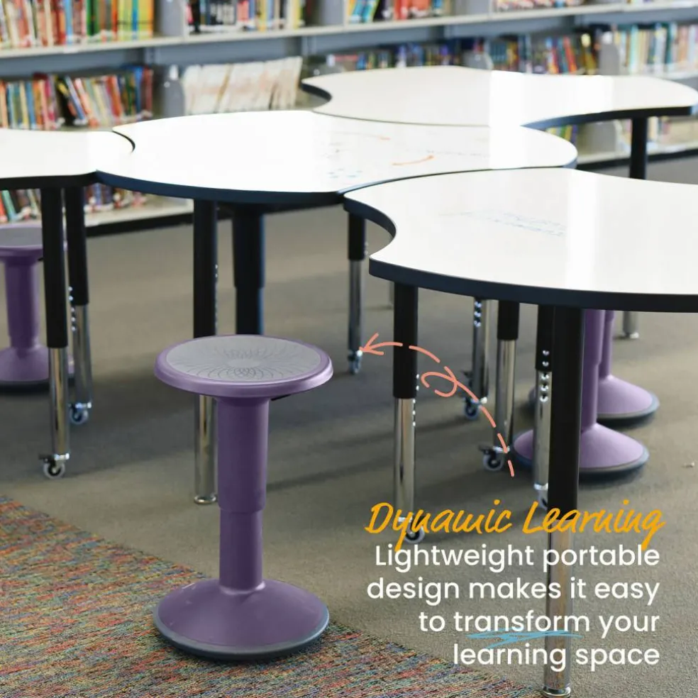 SitWell Adjustable Height Wobble Stool, Active Flexible Seating Chair