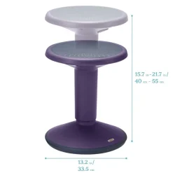 SitWell Adjustable Height Wobble Stool, Active Flexible Seating Chair