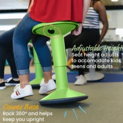 SitWell Adjustable Height Wobble Stool, Active Flexible Seating Chair