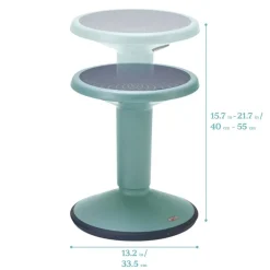 SitWell Adjustable Height Wobble Stool, Active Flexible Seating Chair