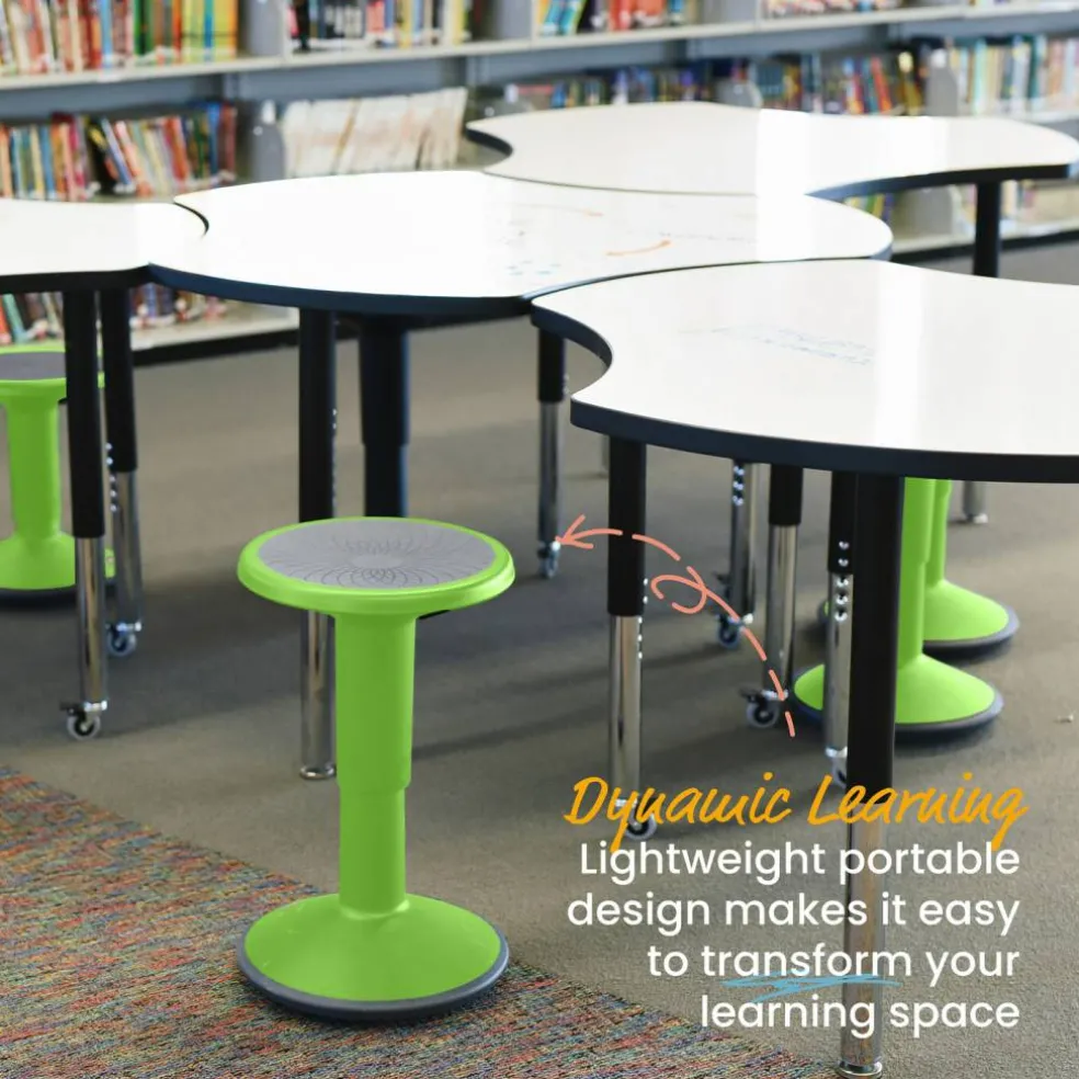 SitWell Adjustable Height Wobble Stool, Active Flexible Seating Chair