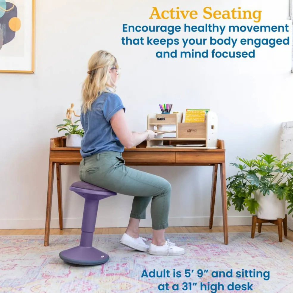 Sitwell Wobble Stool with Cushion, Adjustable Height, Active Seating