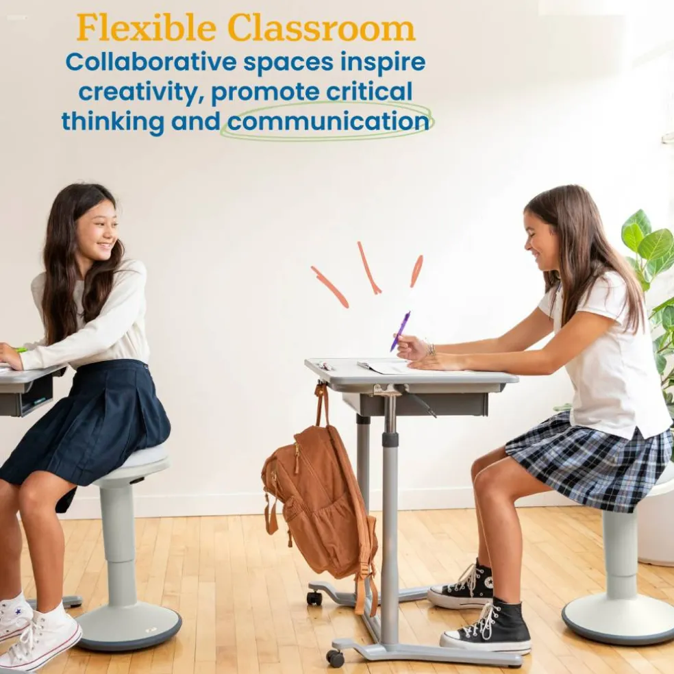 Sitwell Wobble Stool with Cushion, Adjustable Height, Active Seating