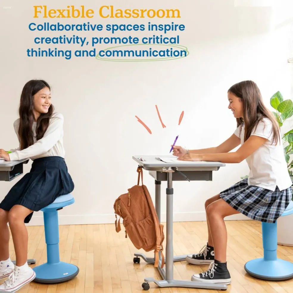 Sitwell Wobble Stool with Cushion, Adjustable Height, Active Seating
