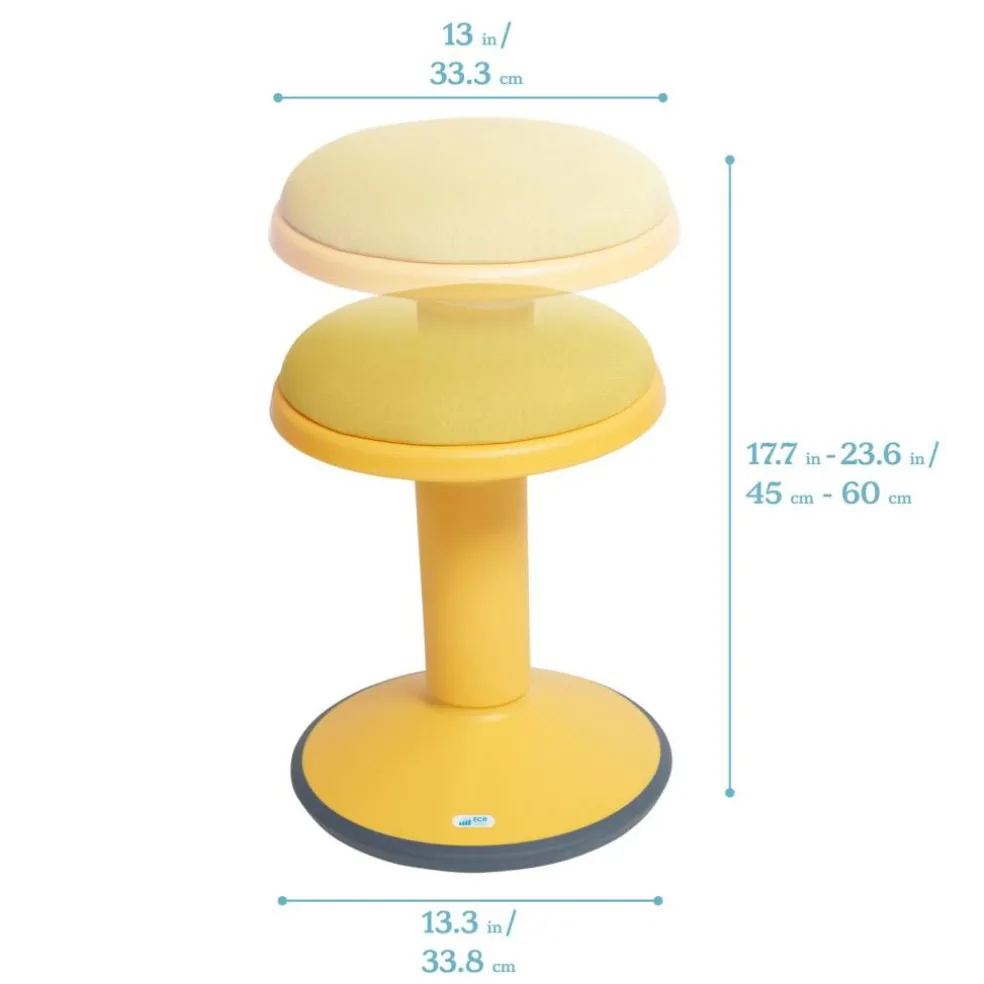 Sitwell Wobble Stool with Cushion, Adjustable Height, Active Seating