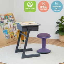 Sitwell Wobble Stool with Cushion, Adjustable Height, Active Seating