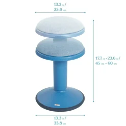 Sitwell Wobble Stool with Cushion, Adjustable Height, Active Seating