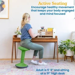 Sitwell Wobble Stool with Cushion, Adjustable Height, Active Seating