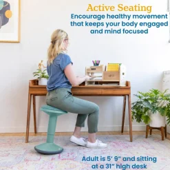 Sitwell Wobble Stool with Cushion, Adjustable Height, Active Seating