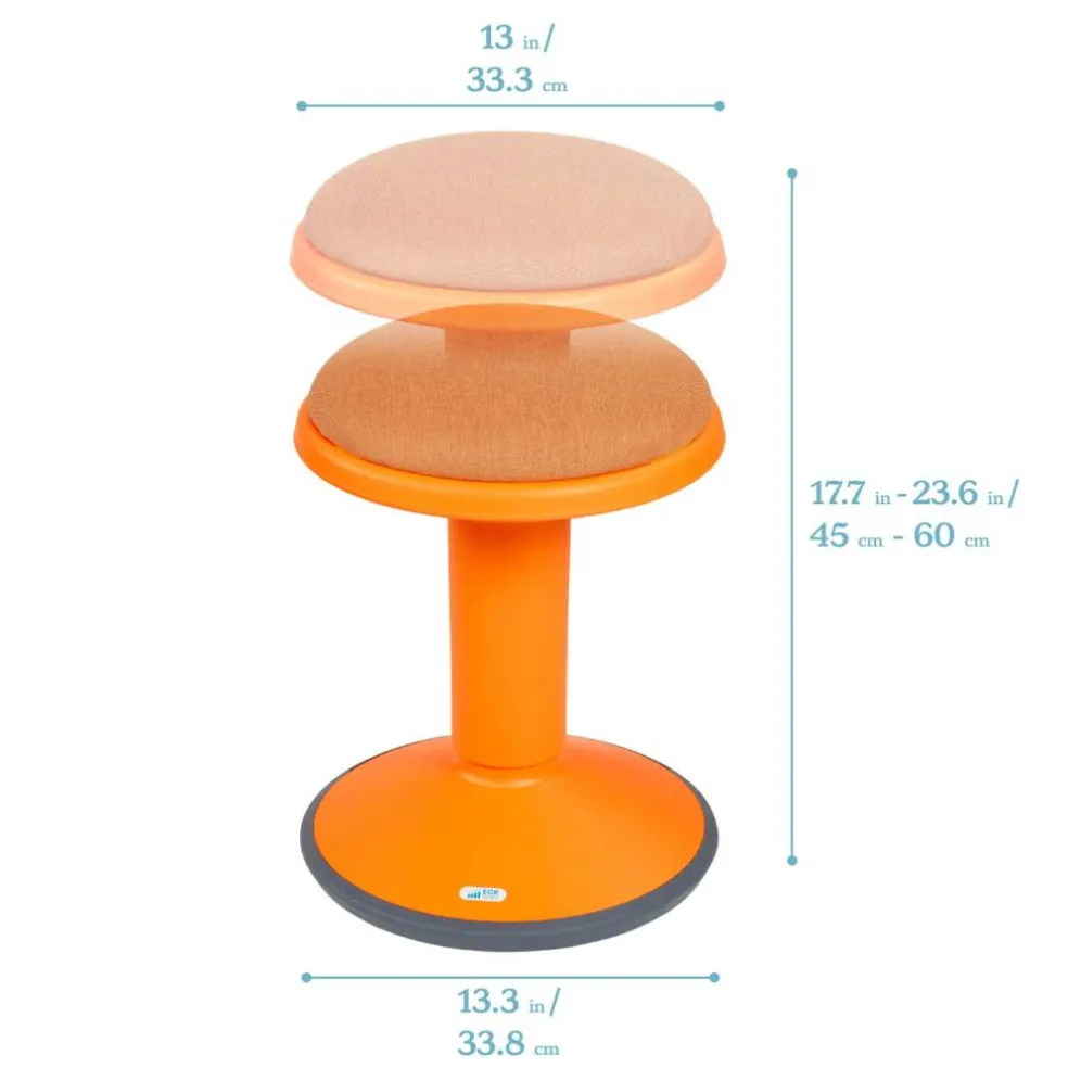 Sitwell Wobble Stool with Cushion, Adjustable Height, Active Seating