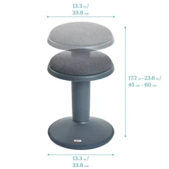 Sitwell Wobble Stool with Cushion, Adjustable Height, Active Seating