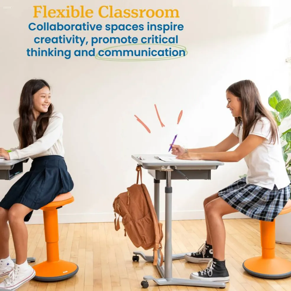 Sitwell Wobble Stool with Cushion, Adjustable Height, Active Seating