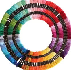 122 Skeins Embroidery Floss, Multicolor Embroidery Thread Set – Friendship Bracelet String for Cross Stitch, Hand Embroidery & String Art Crafts