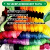 50 Skeins Embroidery Floss Rainbow Color Per Pack(Rainbow)