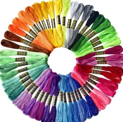 50 Skeins Embroidery Floss Rainbow Color Per Pack(Rainbow)