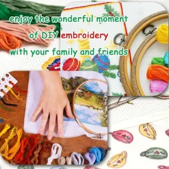 50 Skeins Embroidery Floss Rainbow Color Per Pack(Rainbow)