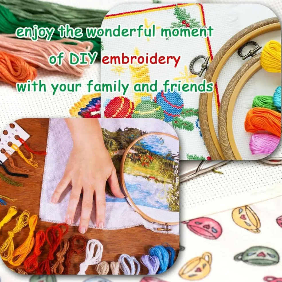 50 Skeins Embroidery Floss Rainbow Color Per Pack(Rainbow)