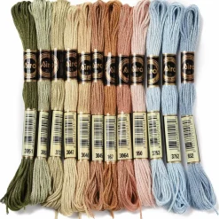12 Skeins Embroidery Floss Thread Variegated Cross Stitch Floss 6 Ply Gradient Color Friendship Bracelet String Threads Bulk for Jewelry Making Sewing Bracelets Knitting Stitching Craft DIY