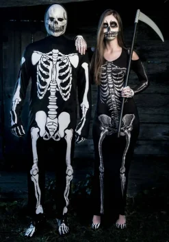 Skeleton Adult Jumpsuit Costume