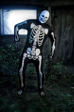 Skeleton Adult Jumpsuit Costume