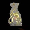 7.5" Skeleton Cat DIY LED Wood Décor by Make Market®