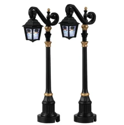 Skeleton Deco Lamps - Lemax Spooky Town