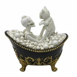 7.8" Skeleton in Bath with Dog Tabletop Décor by Ashland®