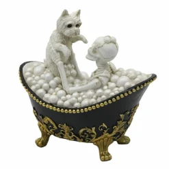 7.8" Skeleton in Bath with Dog Tabletop Décor by Ashland®