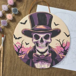 8" Skeleton Man Paint-by-Number Plywood Surface Kit by Artist's Loft®