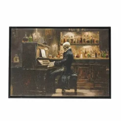 Skeleton with Piano Canvas Wall Décor by Ashland®