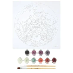 8" Skeleton Woman Paint-by-Number Plywood Surface Kit by Artist's Loft®