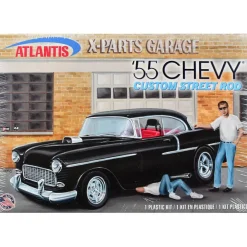 Skill 3 Model Kit 1955 Chevrolet Custom Street Rod "X-Parts Garage" 1/25 Scale Model by Atlantis