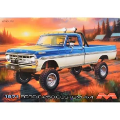 Skill 3 Model Kit 1971 Ford F-250 Custom Lifted 4x4 Pickup Truck 1/25 Scale Model by Moebius