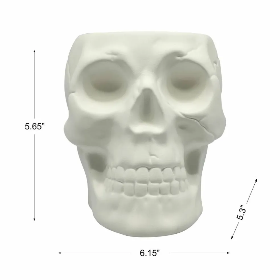 6.25" Skull DIY Ceramic Vase by Make Market®