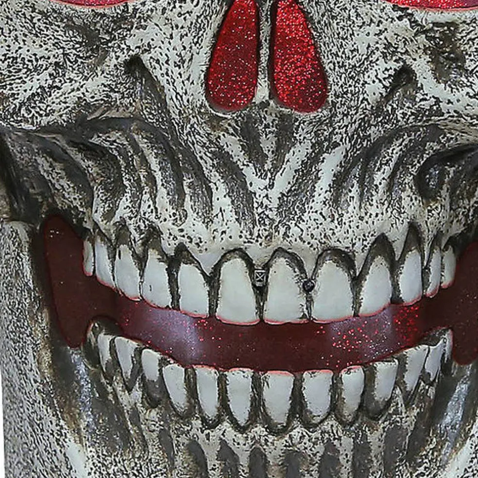 Skull With Light And Sound For Halloween Decoration 24" Length
