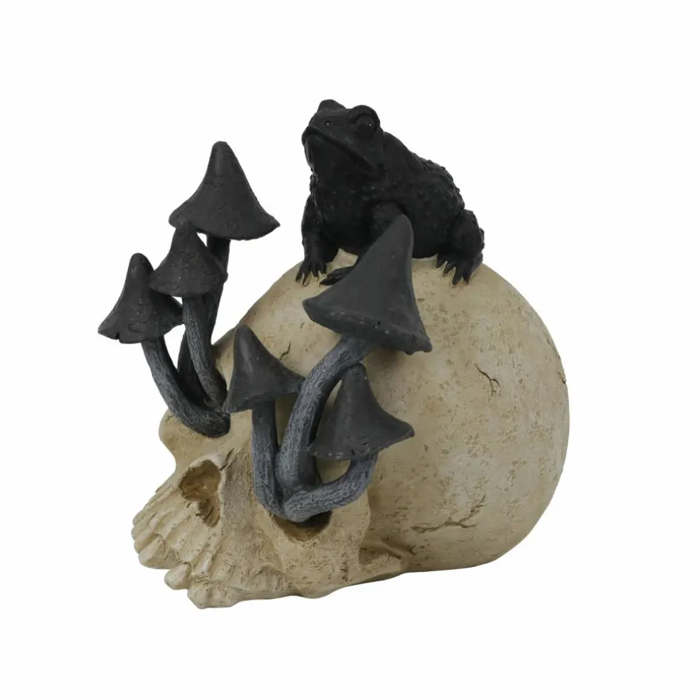 7.75" Skull with Mushrooms & Frog Tabletop Décor by Ashland®