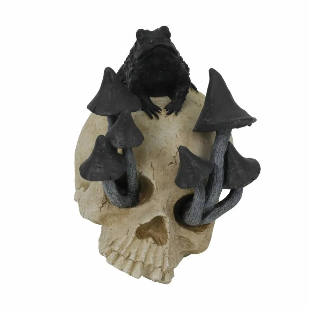 7.75" Skull with Mushrooms & Frog Tabletop Décor by Ashland®