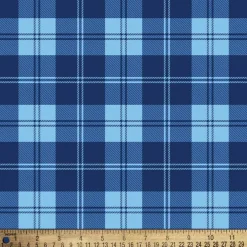 Sky Plaid Flannel Fabric | By The Yard | Sewing and Crafting | 42 inches wide