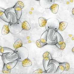 Sleepytime Elephants Anti-Pill Premium Fleece Fabric | By The Yard