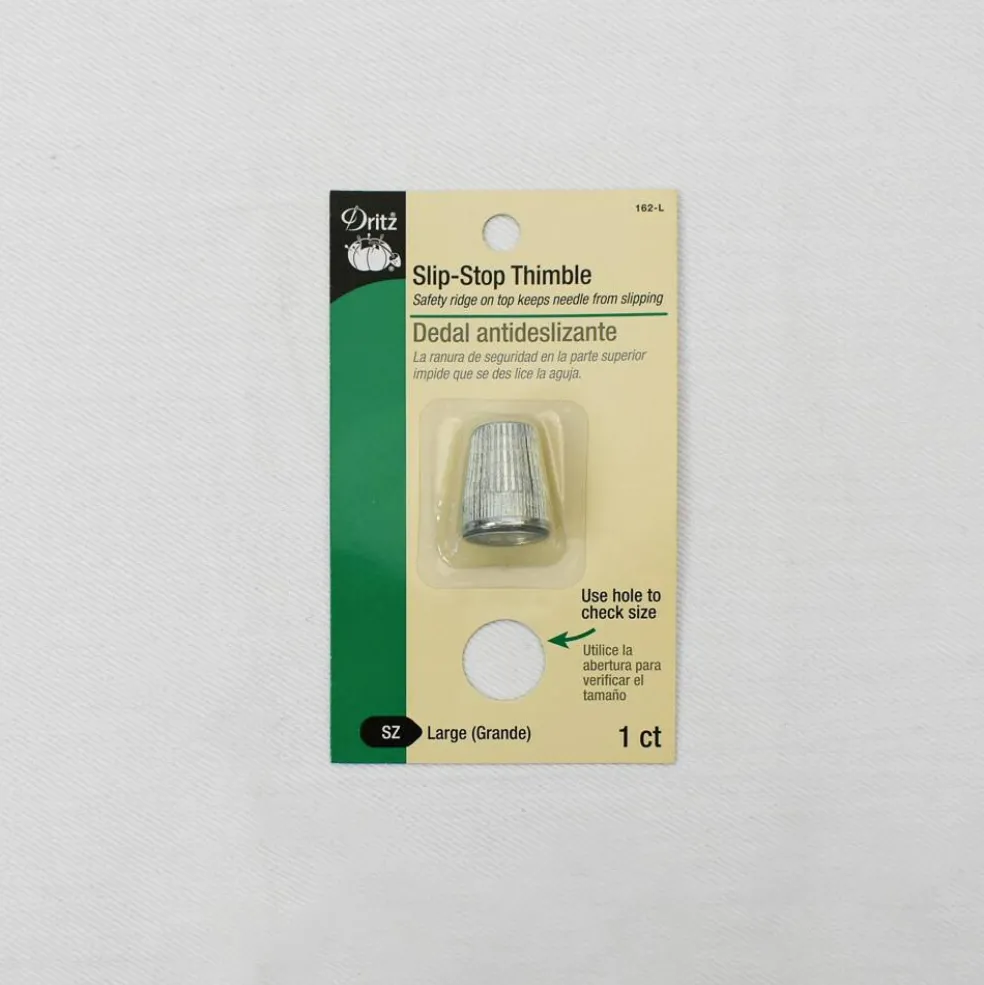 Slip-Stop Thimble - size Large - Dritz for Quilting and Sewing 1 piece